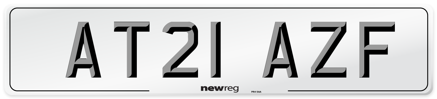 AT21 AZF Number Plate from New Reg